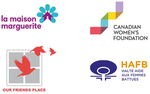 Logos de fondations des femmes en situation de violence.